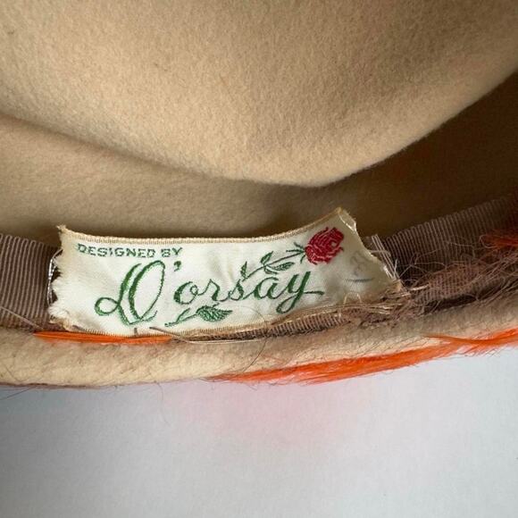 D’ORSAY DORSAY Vintage Feather Pillbox Statement Church Hat - Picture 7 of 8